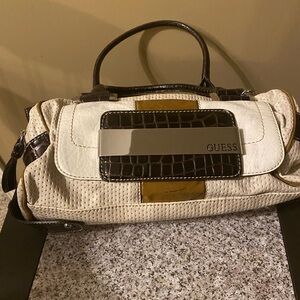 Guess Cream and Brown Purse